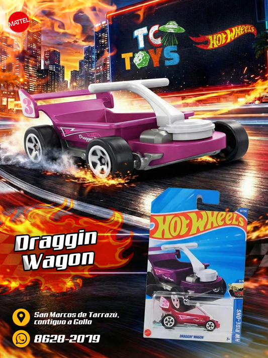Hot Wheels Draggin Wagon Morado.