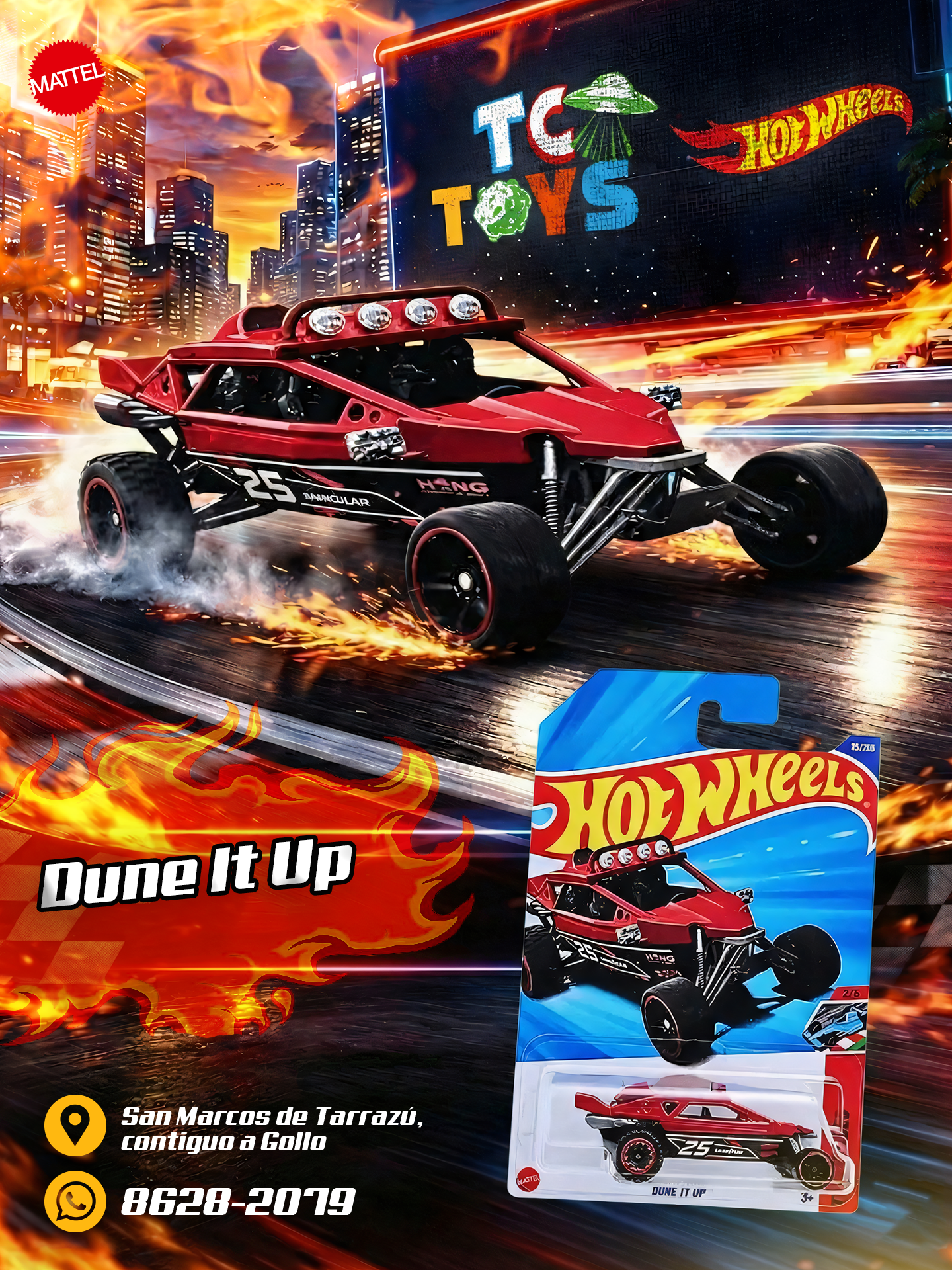Hot Wheels Dune It Up Rojo.