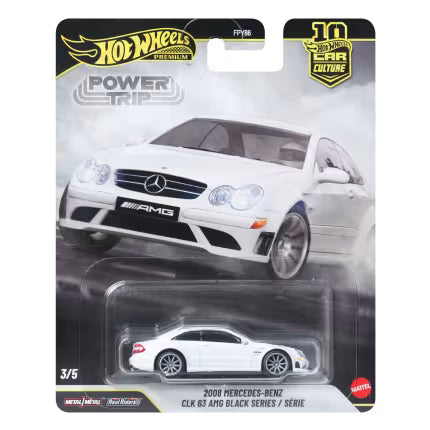 Hot Wheels Premium Power Trip 2008 Mercedes-Benz CLK 63 AMG Black Series.
