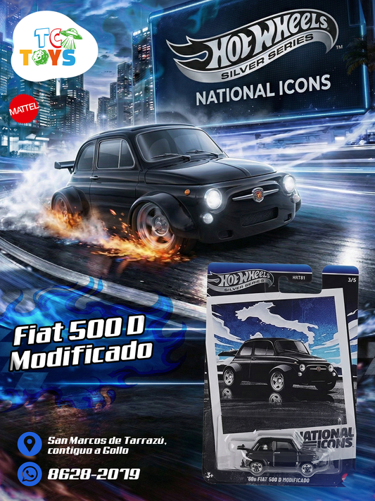 Hot Wheels Silver Series National Icons 60s Fiat 500 D Modificado.