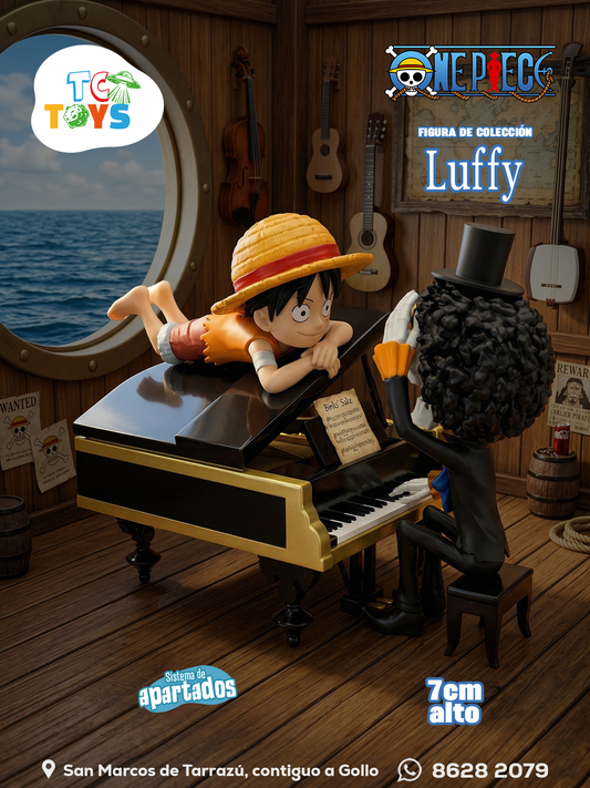 Figura Bandai One Piece World Monkey D.Luffy y Brook.