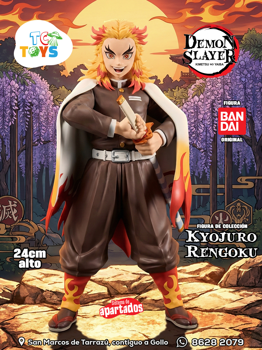 Figura Bandai Kimetzu no Yaiba Rengoku.
