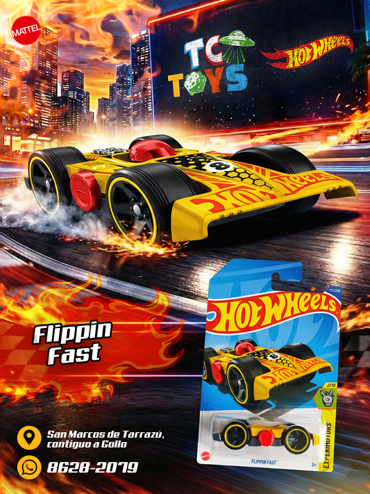 Hot Wheels Flippin Fast Amarillo.