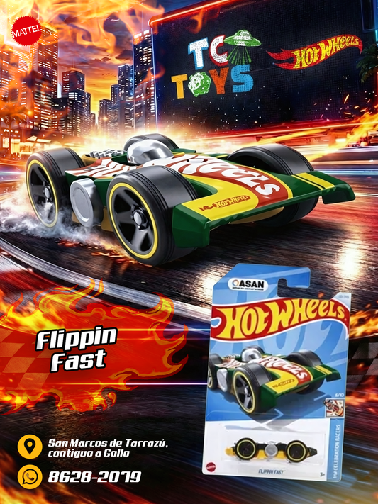 Hot Wheels Flippin Fast Verde.