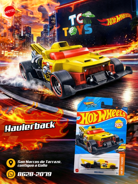 Hot Wheels Haulerback Amarilla.