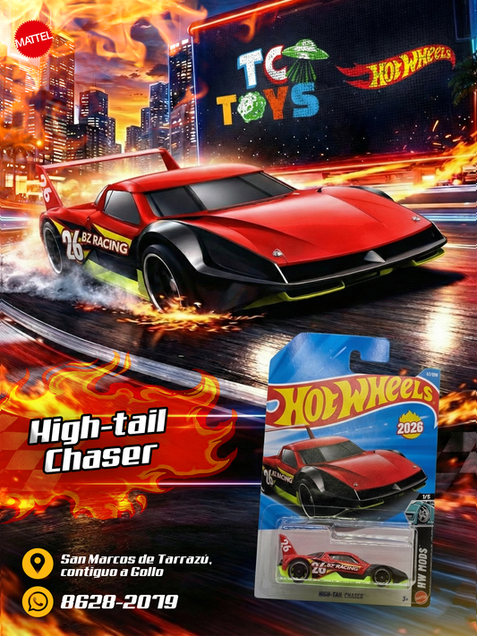 Hot Wheels High-Tail Chaser Rojo.