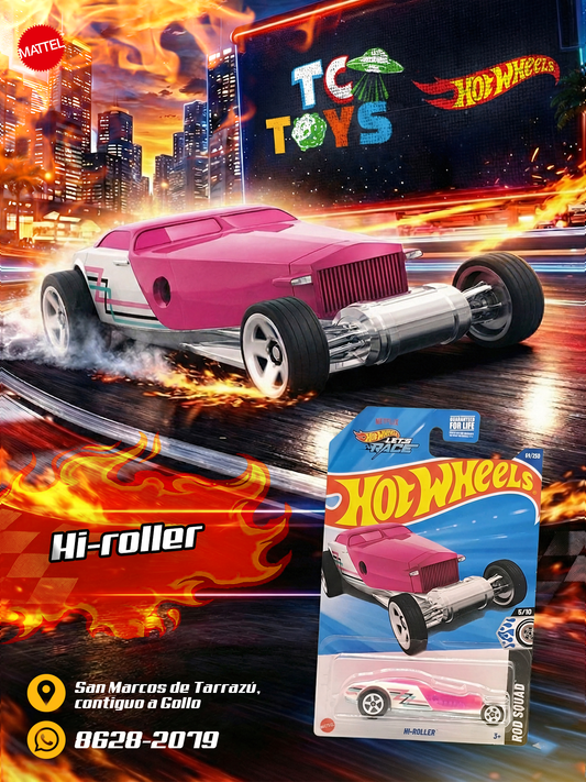 Hot Wheels Hi-Roller Blanco.