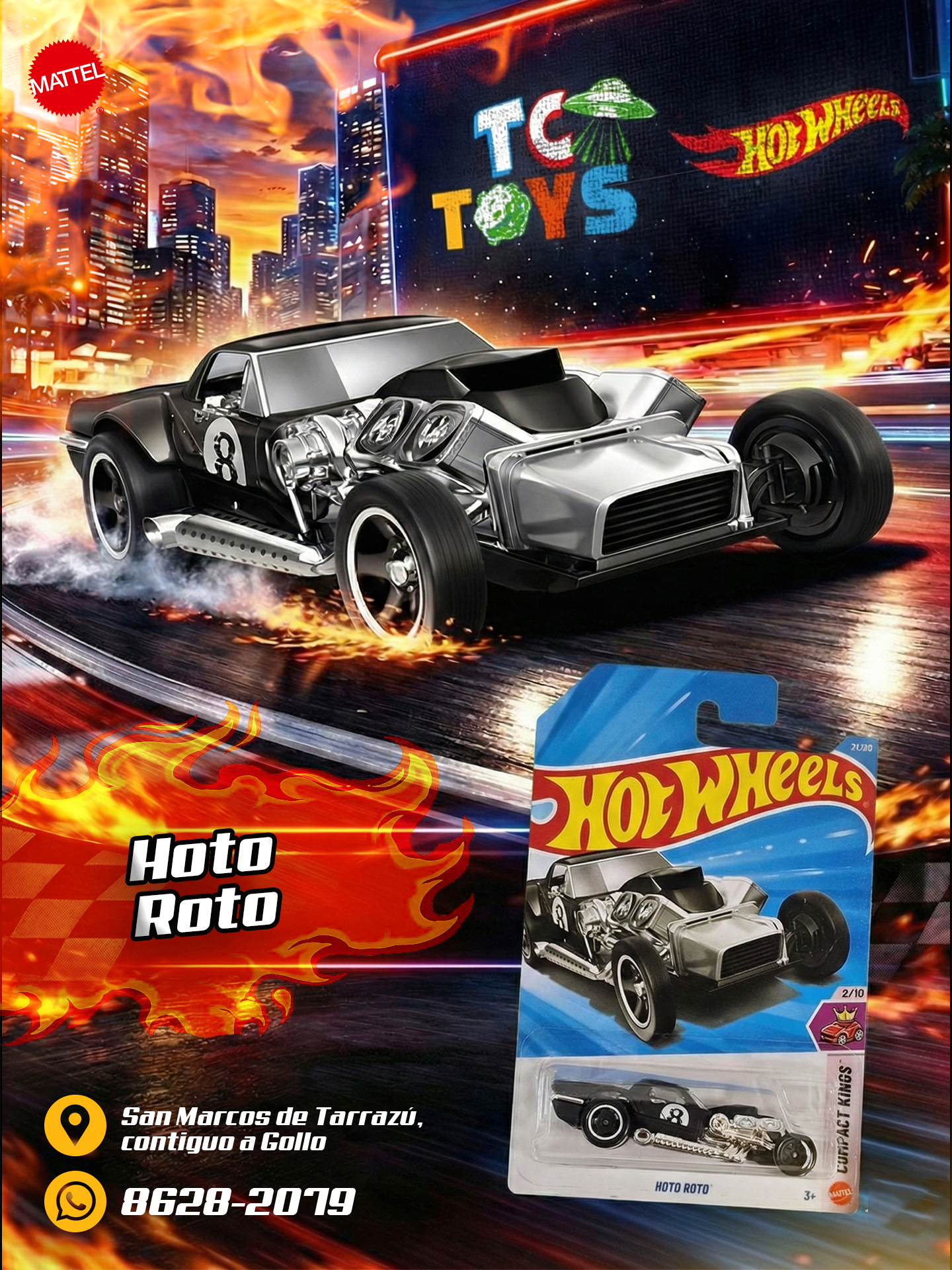 Hot Wheels Hoto Roto Negro.