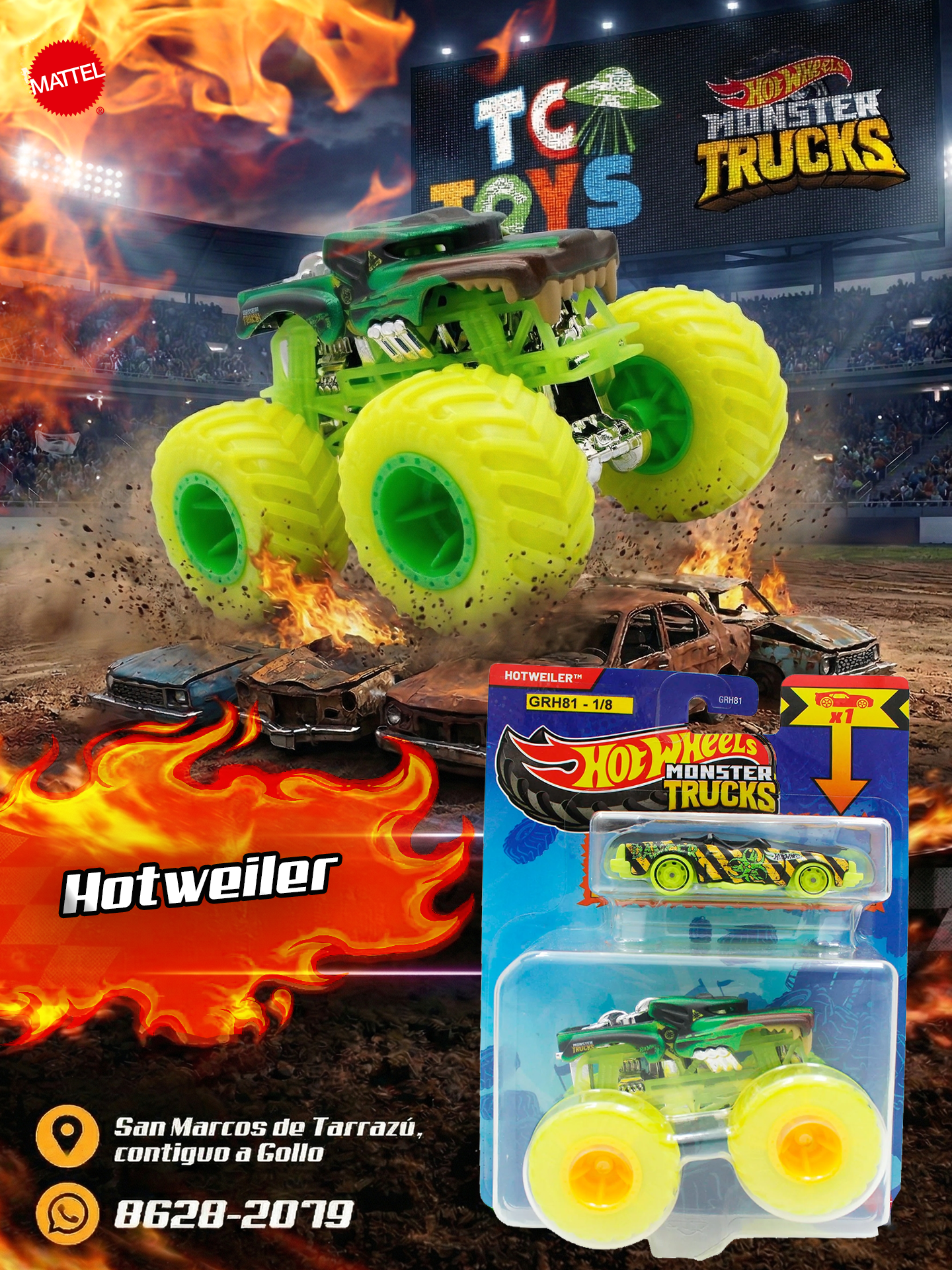 Hot Wheels Monster Trucks Set de 2 Hotweiler.
