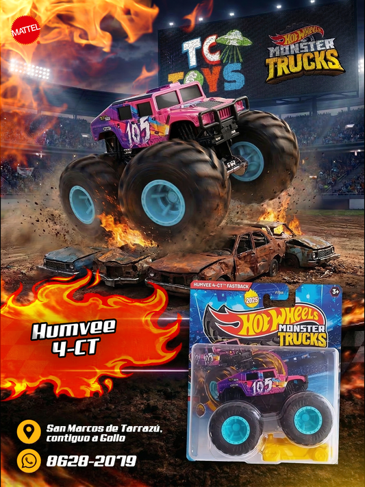 Hot Wheels Monster Trucks Humvee 4-CT Fastback.