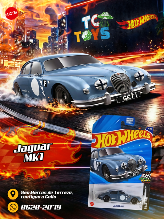 Hot Wheels Jaguar MK1 Azul.