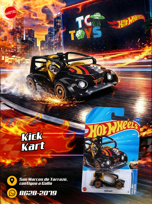 Hot Wheels Kick Kart Negro.