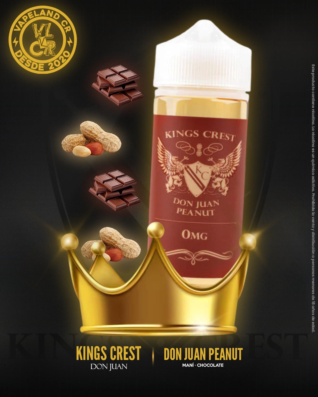 Kings Crest Don Juan Peanut 3mg y 6mg.