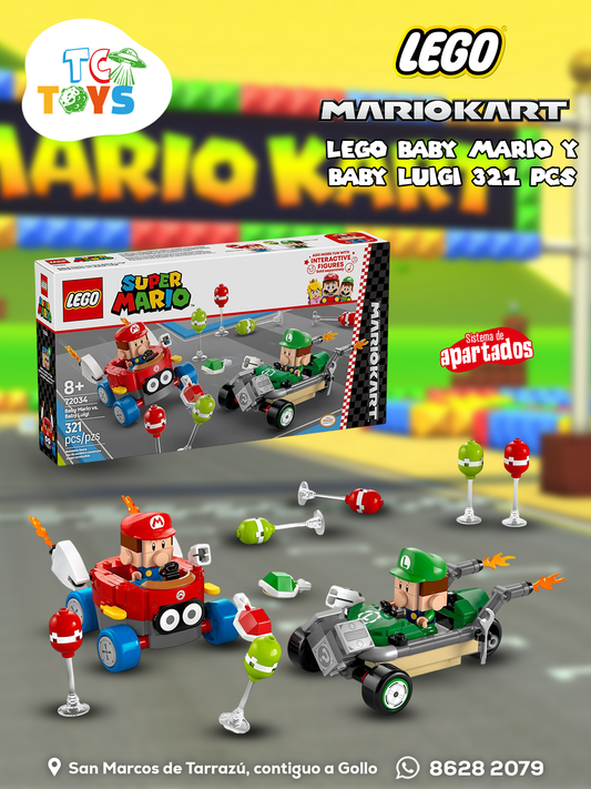 Lego Mario Kart Baby Mario Vs Baby Luigi 72034.