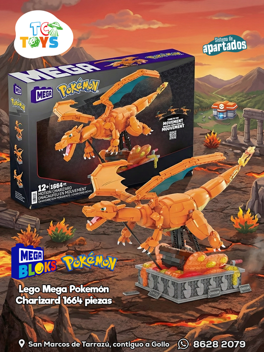 Mega Pokémon Charizard en Movimiento.