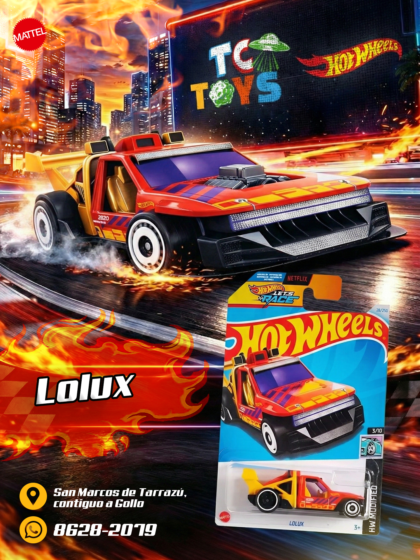 Hot Wheels Lolux Naranja.