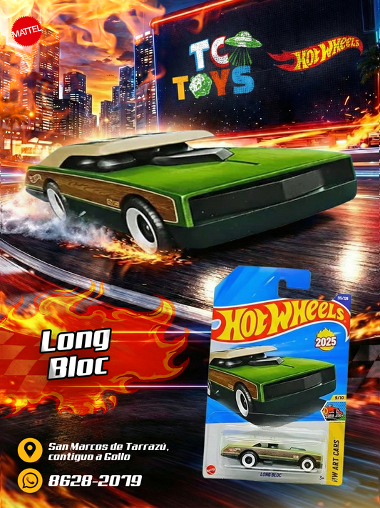 Hot Wheels Long Bloc Verde.
