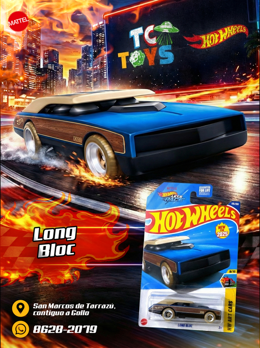 Hot Wheels Long Bloc Azul.
