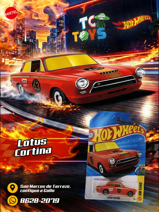 Hot Wheels Lotus Cortina Rojo.