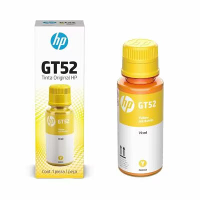 Tinta para Impresora HP GT52 Amarillo.