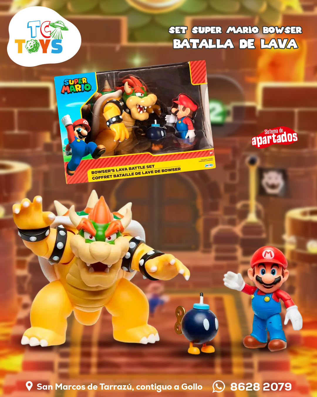 Set Batalla de Lava de Browser Super Mario Jakks.