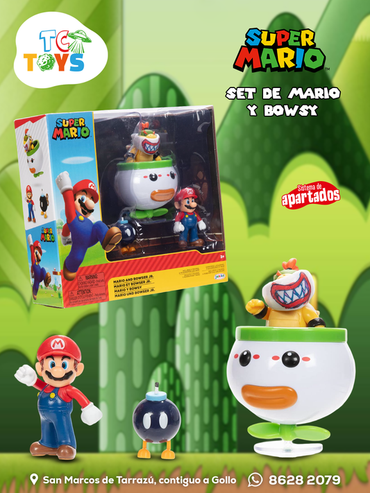 Set de Figuras Super Mario Mario y Bowsy Jakks.