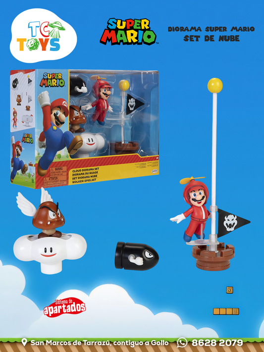 Set Diorama Nube Super Mario Jakks.