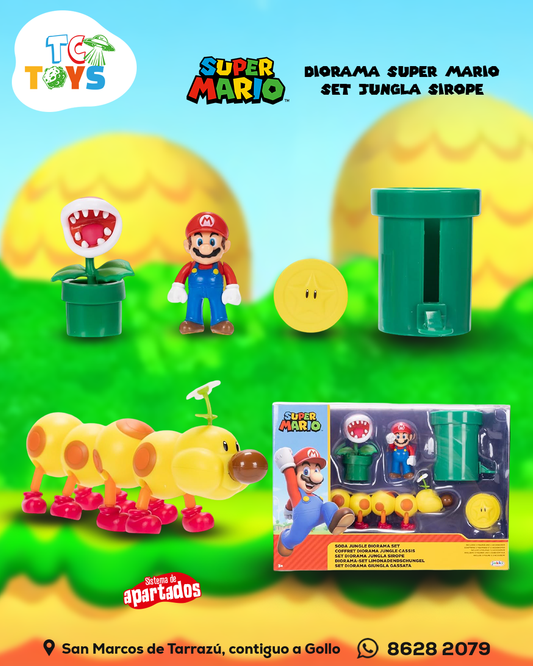 Set Diorama Jungla Sirope Super Mario Jakks.