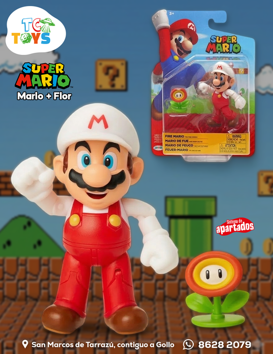 Figura Super Mario Mario de Fuego Jakks.