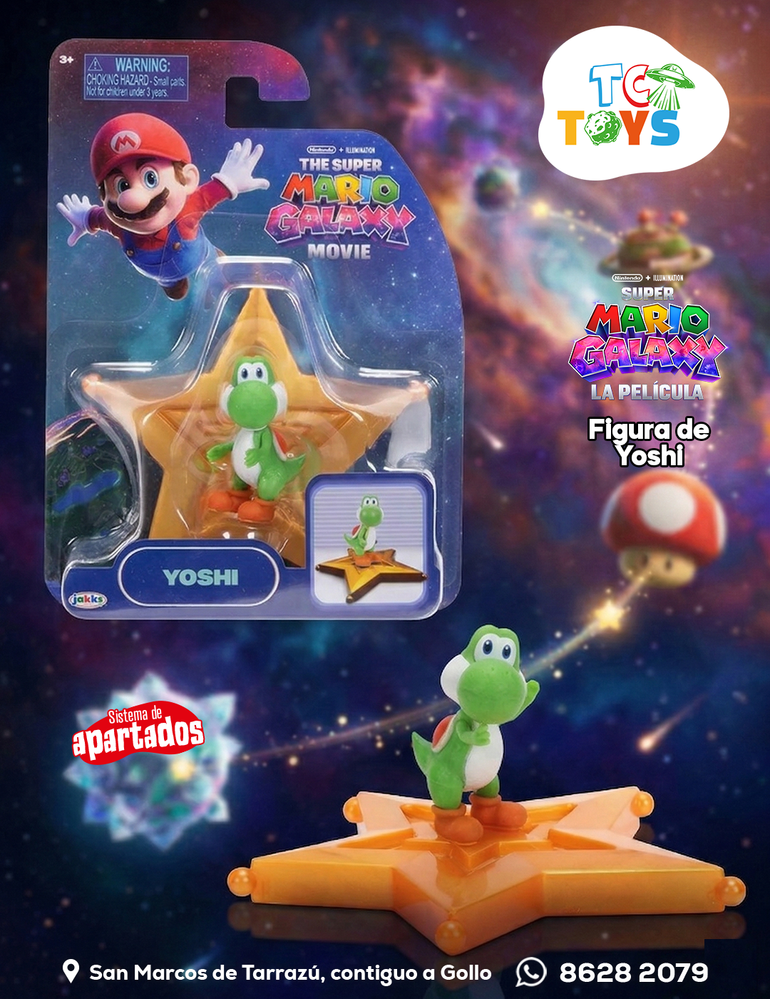 Figura The Super Mario Galaxy Movie Yoshi Jakks.
