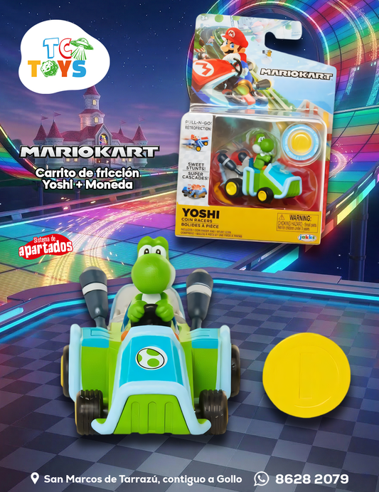 Mario Kart Yoshi Con Moneda Jakks.