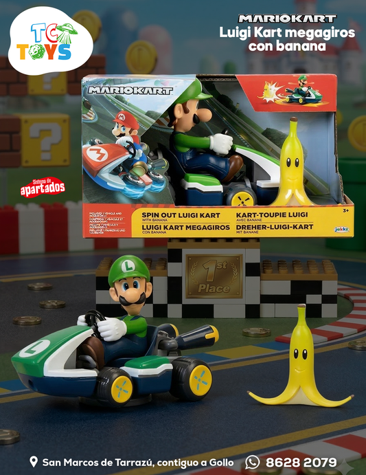 Carro Mario Kart Luigi Kart Megagiros.