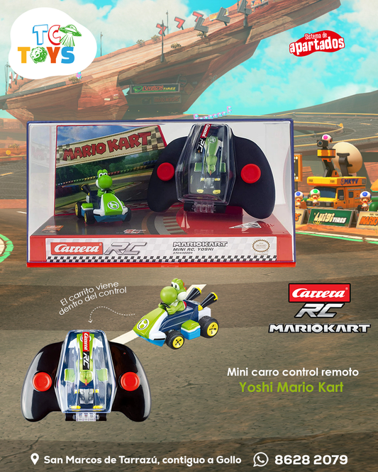 Carro a Control Remoto Mario Kart Mini Yoshi Carrera.