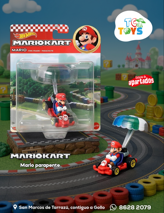 Hot Wheels Mario Kart Mario Pipe Frame Parachute.