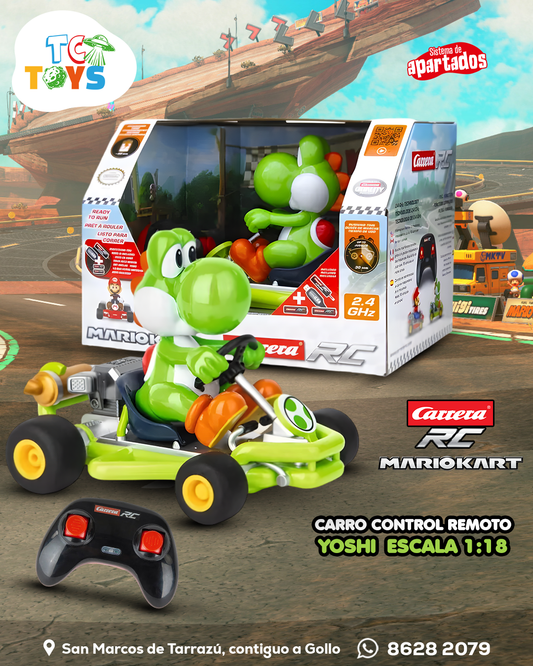 Carro de Control Mario Kart Yoshi Carrera RC.
