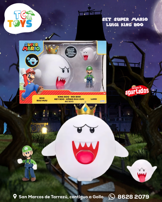 Set Super Mario Rey Boo Jakks.