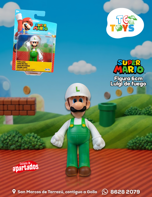 Figura Super Mario Luigi de Fuego Jakks.