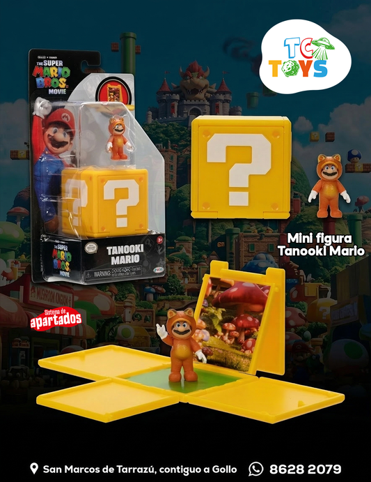 Mini Figura Super Mario Bros Movie Tanooki Mario Jakks.