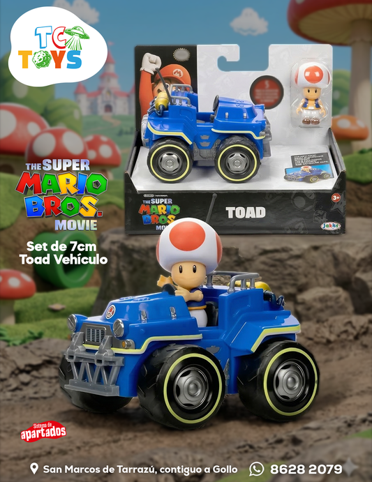Vehículo Toad Super Mario Bros Movie Jakks.