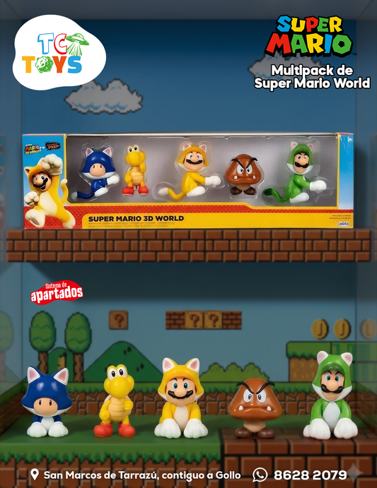 Multipack Super Mario 3D World + Bowsers Fury Jakks.