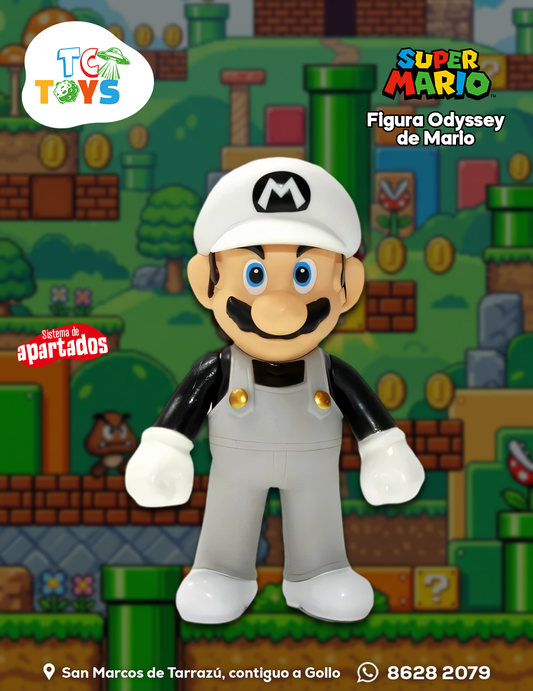 Figura Super Mario Odyssey Overol Gris.