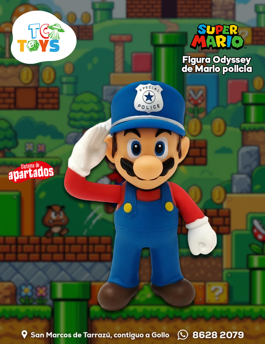 Figura Super Mario Odyssey Policia.
