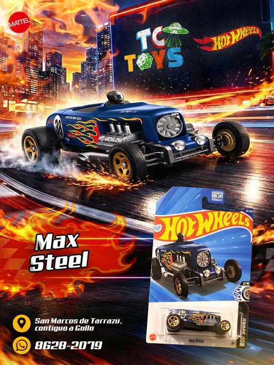 Hot Wheels Max Steel Azul.