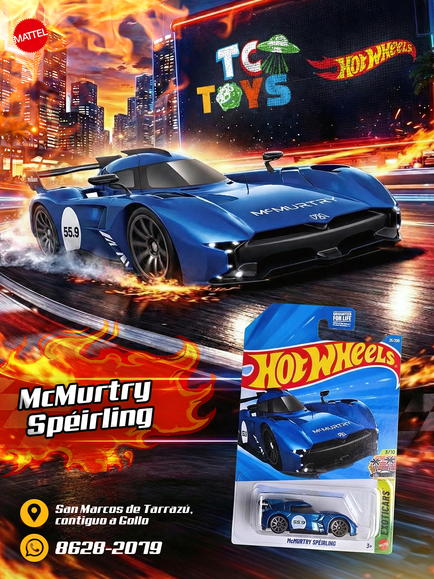 Hot Wheels McMurtry Spéirling Azul.
