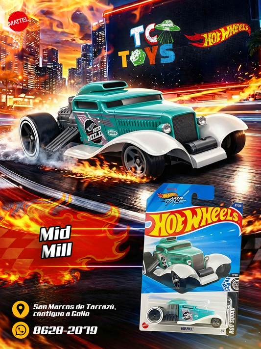 Hot Wheels Mid Mill Turquesa.