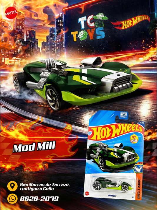Hot Wheels Mod Mill Verde.