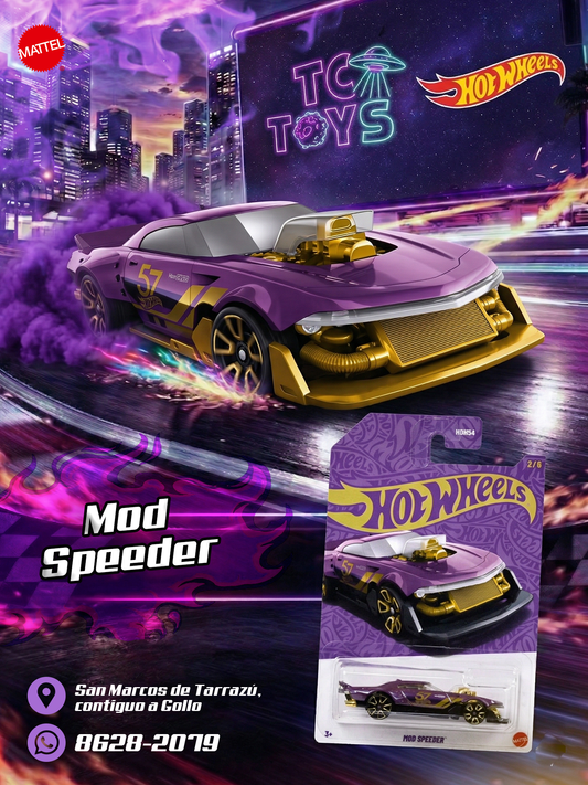 Hot Wheels Premium Mod Speeder Morado.