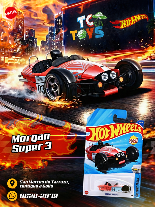 Hot Wheels Morgan Super 3 Rojo.