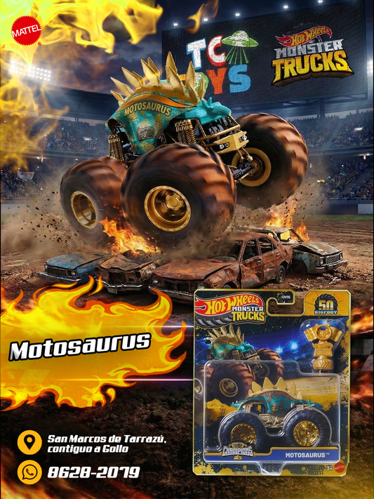 Hot Wheels Monster Trucks 50 Bigfoot Motosaurus.