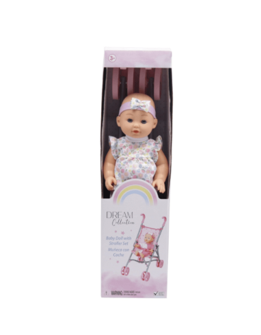 Muñeca Bebé con Coche Dream Collection.
